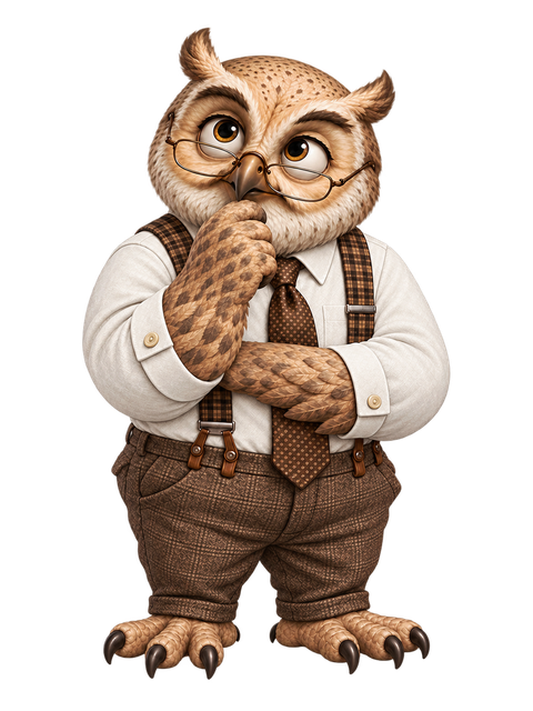 AxiOwl owl thinking